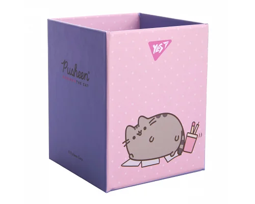 Стакан для письмового приладдя Pusheen картон рожевий Yes (708333)