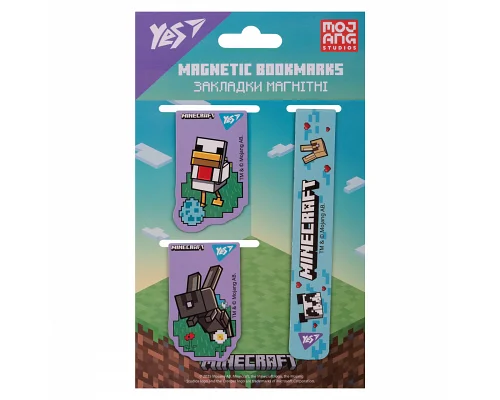 Закладки магнітні Minecraft Girl 3шт. Yes (708344)