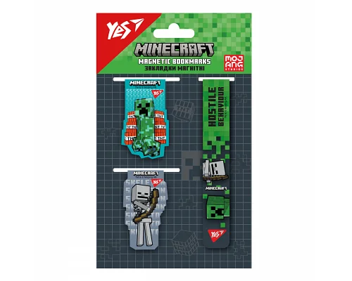 Закладки магнітні Minecraft 3 шт Yes (708347)