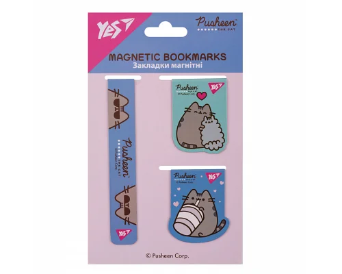 Закладки магнітні Pusheen 3 шт Yes (708348)