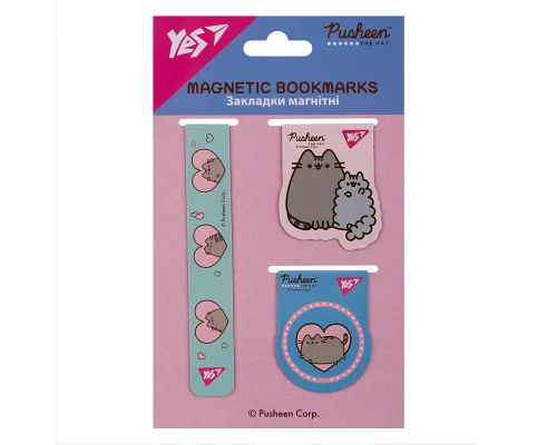 Закладки магнитные Pusheen 3 шт Yes (708349)