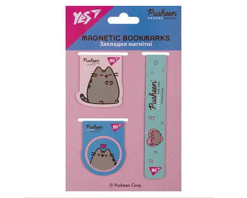 Закладки магнитные Pusheen 3 шт Yes (708349)