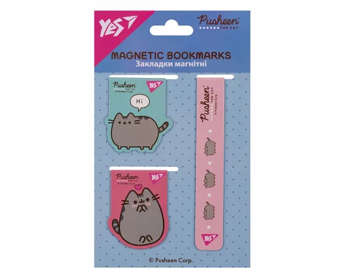 Закладки магнитные Pusheen 3 шт Yes (708350)