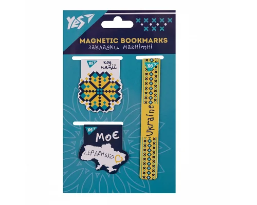 Закладки магнітні Ukraine 3 шт Yes (708354)