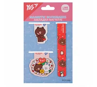 Закладки магнітні Line Friends 3 шт Yes (708358)