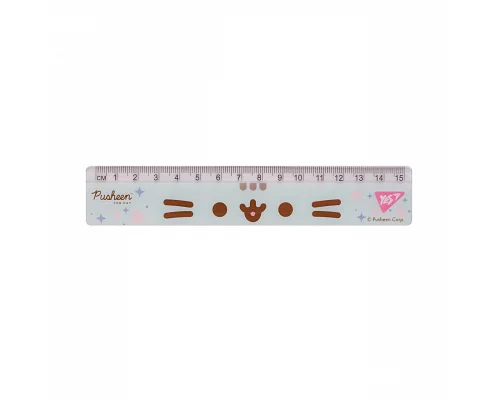 Линейка 15 см Pusheen голубая Yes (370682)