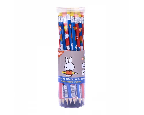 Карандаш ч/гр круг. с ласт. Miffy 2 диз. микс Yes (280688)