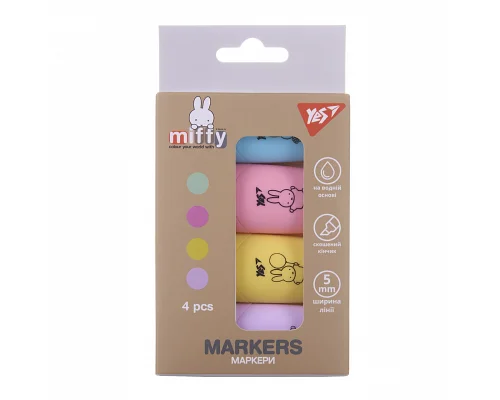 Маркер текстовый Miffy в наборе 4 шт. Yes (391093)