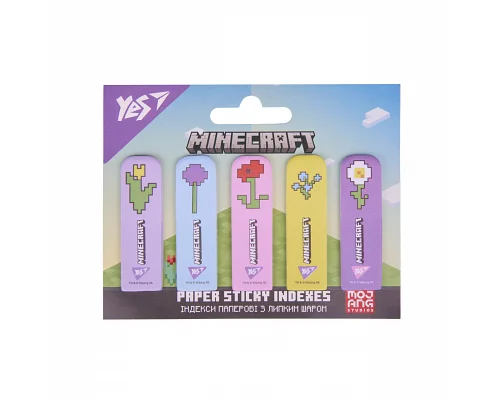 Індекси паперові Minecraft Girl 55*22мм 100 шт (5x20) Yes (170439)