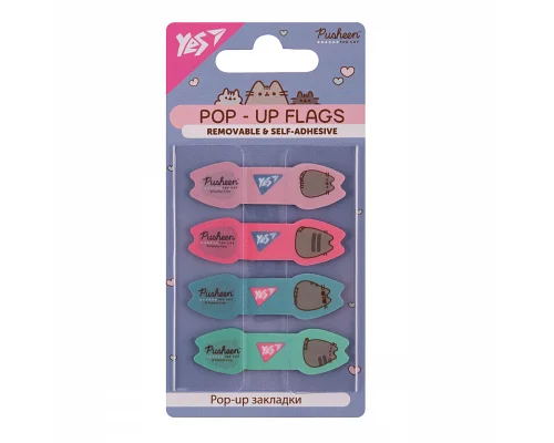 Закладки Pop-up Pusheen пластик 80 шт Yes (170443)