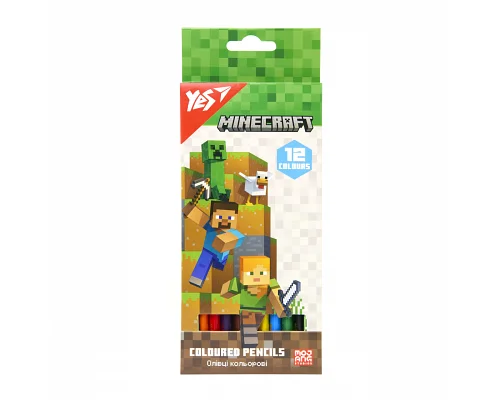 Олівці кольорові 12 кол. Minecraft Yes (290760)