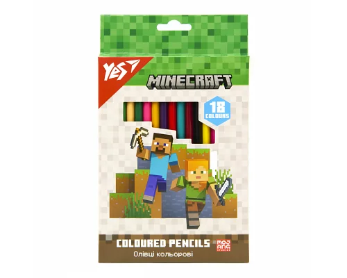 Карандаши цветные 18 цв. Minecraft Yes (290765)