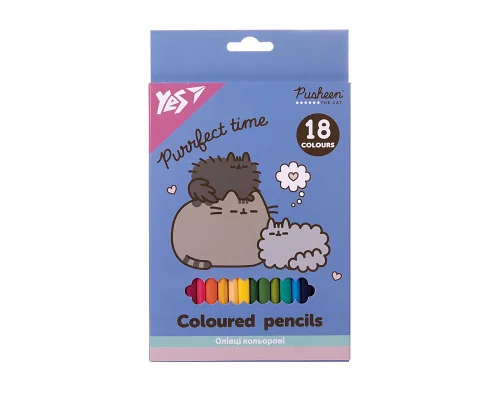 Олівці кольорові 18 кол. Pusheen Yes (290766)