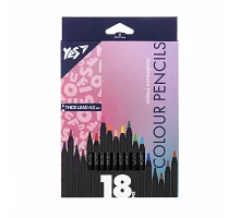Олівці кольорові 18 кол. Fusion чорне дерево Yes (290767)