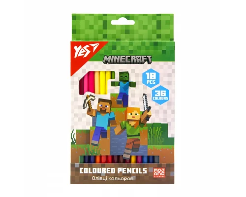 Олівці кольорові 18/36 кол. Minecraft Yes (290768)