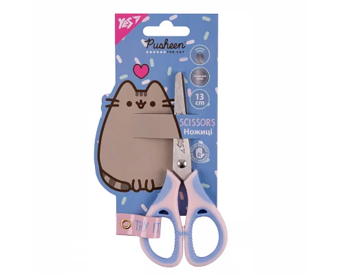 Ножиці Pusheen 13см з гумовими вставками Yes (480460)