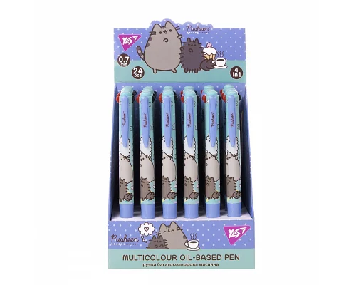 Ручка шариковая Pusheen 0.7 мм 4 цвета Yes (412265)
