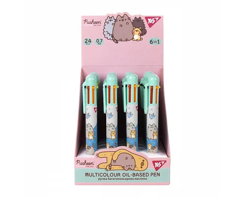 Ручка шариковая Pusheen 0.7 мм 6 цветов Yes (412267)
