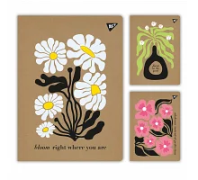 Зошит для записів Flowers 48 А4 аркушів клітинка крафт YES (681997)