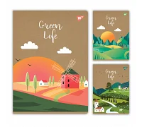 Зошит для записів Green life 48 А4 аркушів клітинка крафт YES (681999)