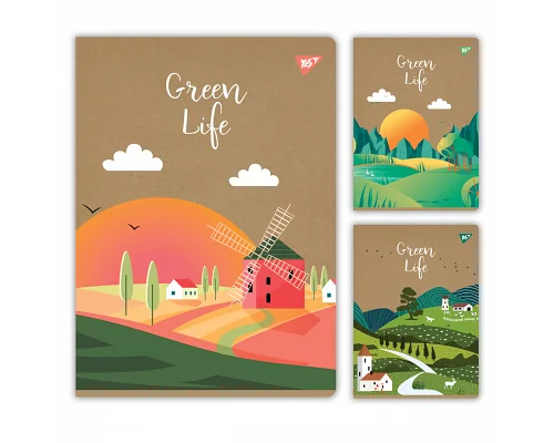 Зошит для записів Green life 48 А4 аркушів клітинка крафт YES (681999)