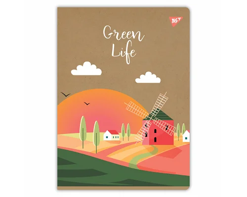 Зошит для записів Green life 48 А4 аркушів клітинка крафт YES (681999)