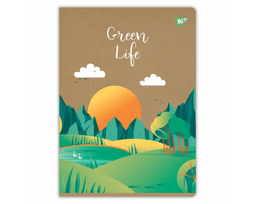 Зошит для записів Green life 48 А4 аркушів клітинка крафт YES (681999)