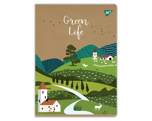 Зошит для записів Green life 48 А4 аркушів клітинка крафт YES (681999)