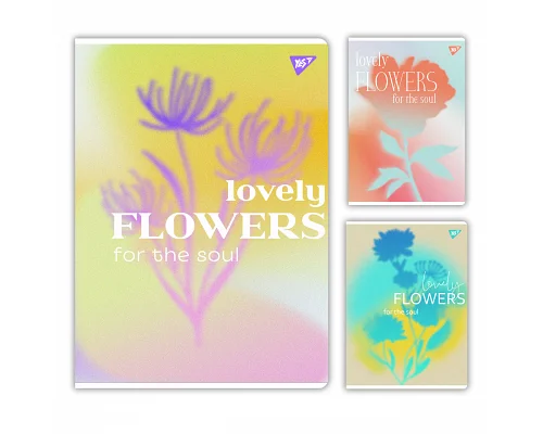 Зошит для записів Lovely flowers 48 А4 аркушів клітинка YES (682012)