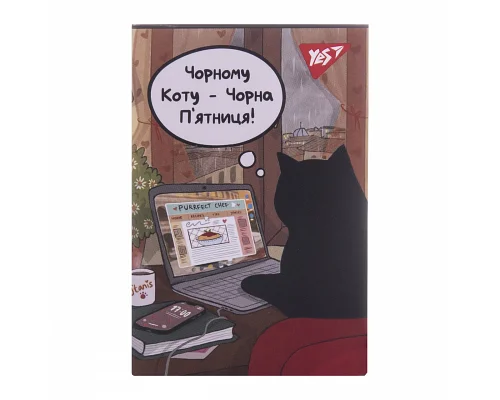 Блокнот А7 Miao life 48 аркушів клітинка YES (152102)