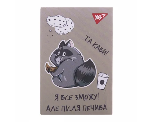 Блокнот А7 Smart raccoon 48 аркушів клітинка YES (152107)
