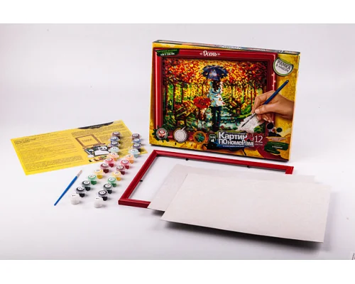 Картина за номерами велика в кор. 35*25*3см (10шт) Danko Toys код: KN-01-04