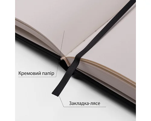 Скетчбук для графіки 13х21см 80 арк. тверда обкладинка PU 110г/м2 чорний Santi (743182)