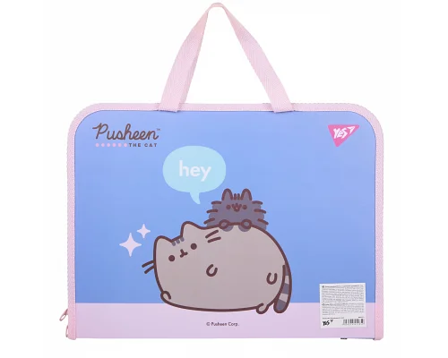 Папка-портфель FC на блискавці з тканинними ручками Pusheen Yes (492317)