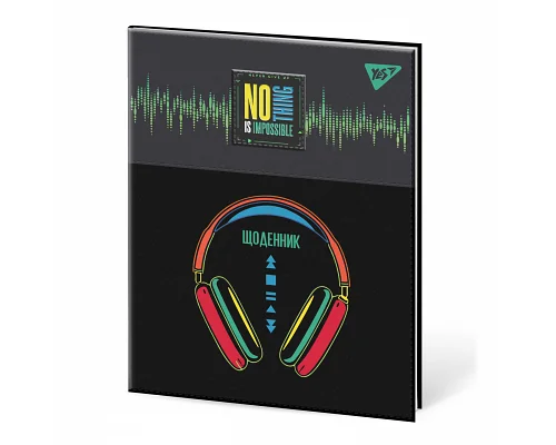 Щоденник шкільний PU інтегральний Headphones А5 40 аркушів Yes (911620)