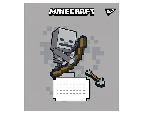 Зошит учнівський шкільний Minecraft Signs А5 12 аркушів лінія YES (767557)