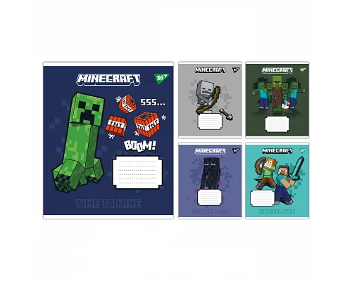 Зошит учнівський шкільний Minecraft Signs А5 18 аркушів лінія YES (767560)