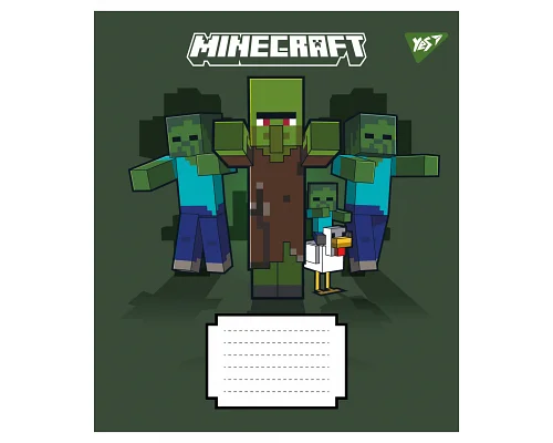 Зошит учнівський шкільний Minecraft Signs А5 18 аркушів лінія YES (767560)