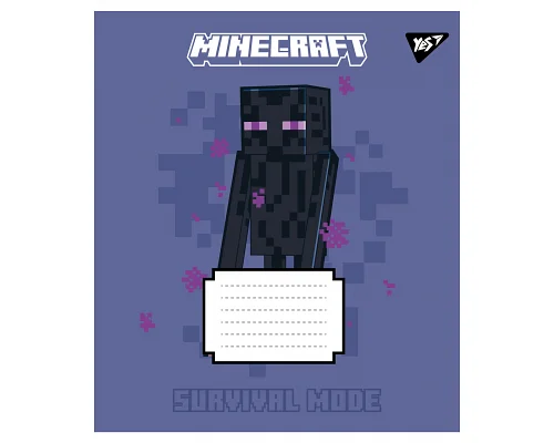 Зошит учнівський шкільний Minecraft Signs А5 24 аркушів клітинка YES (767561)