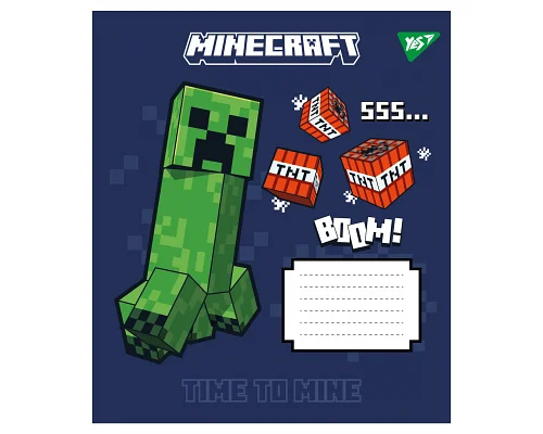 Зошит учнівський шкільний Minecraft Signs А5 24 аркушів лінія YES (767562)