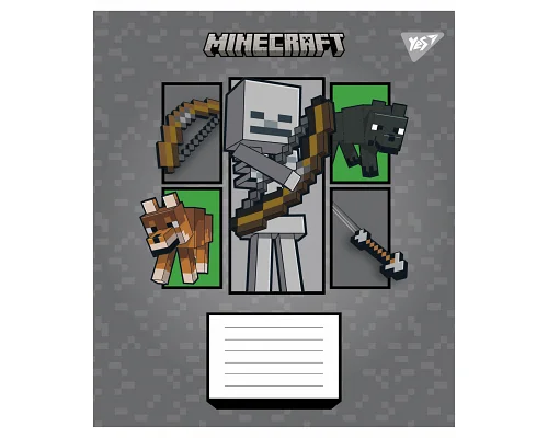 Тетрадь ученическая школьная Minecraft Arrows А5 12 листов линия YES (767571)
