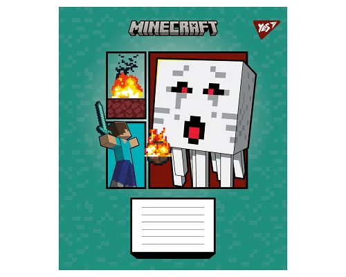Тетрадь ученическая школьная Minecraft Arrows А5 12 листов линия YES (767571)