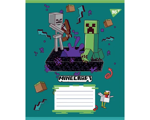 Зошит учнівський шкільний Minecraft Heroes А5 24 аркушів лінія YES (767582)