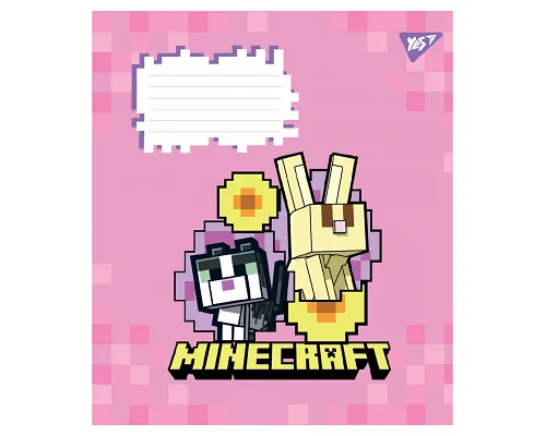 Зошит учнівський шкільний Minecraft Flowers А5 12 аркушів лінія YES (767584)