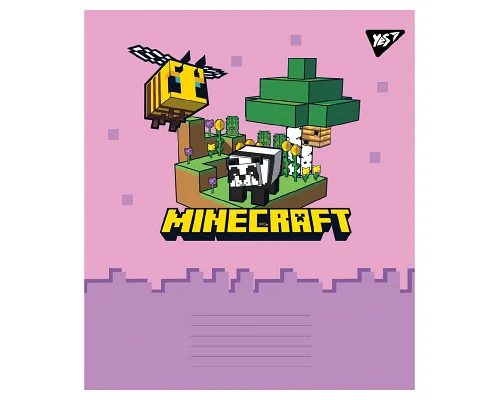 Зошит учнівський шкільний Minecraft Girl А5 12 аркушів лінія YES (767591)