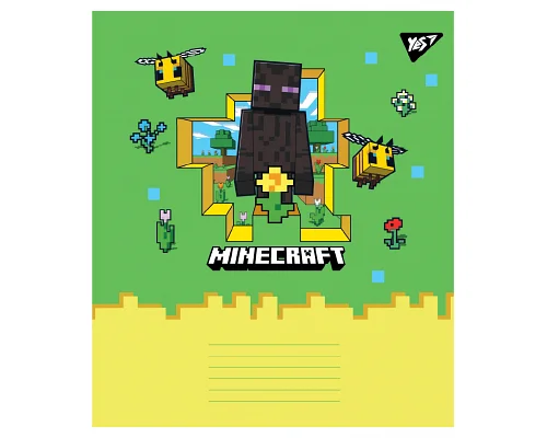 Зошит учнівський шкільний Minecraft Girl А5 24 аркушів клітинка YES (767595)
