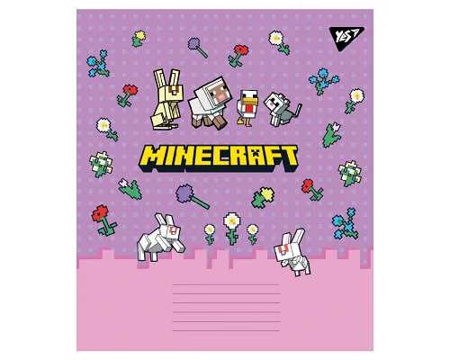 Зошит учнівський шкільний Minecraft Girl А5 24 аркушів клітинка YES (767595)
