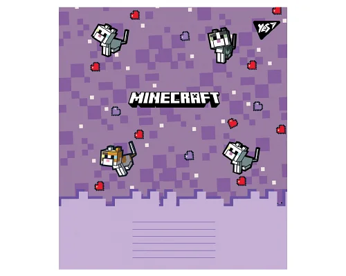 Зошит учнівський шкільний Minecraft Girl А5 24 аркушів лінія YES (767596)