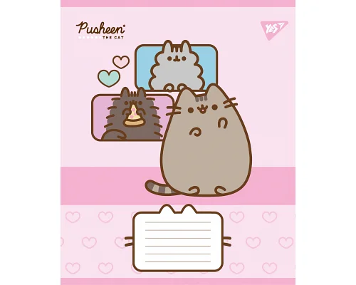 Зошит учнівський шкільний Pusheen Funny А5 18 аркушів лінія YES (767606)