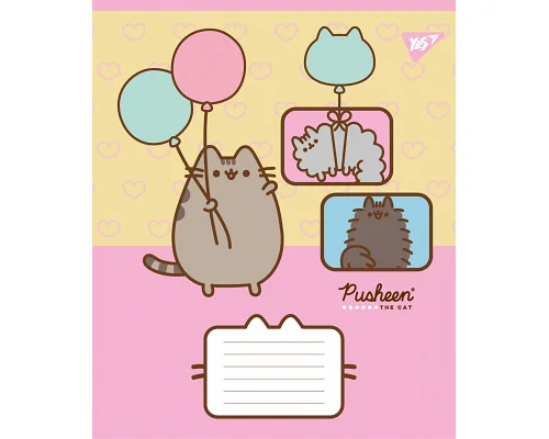 Зошит учнівський шкільний Pusheen Funny А5 18 аркушів лінія YES (767606)